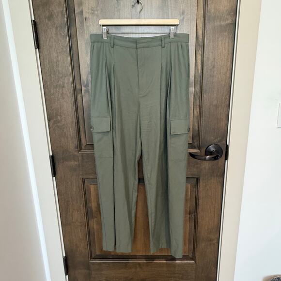 Enza Costa Cargo Trousers Sage Green Utility Pants Size M Waist 30 NWOT - Picture 6 of 9